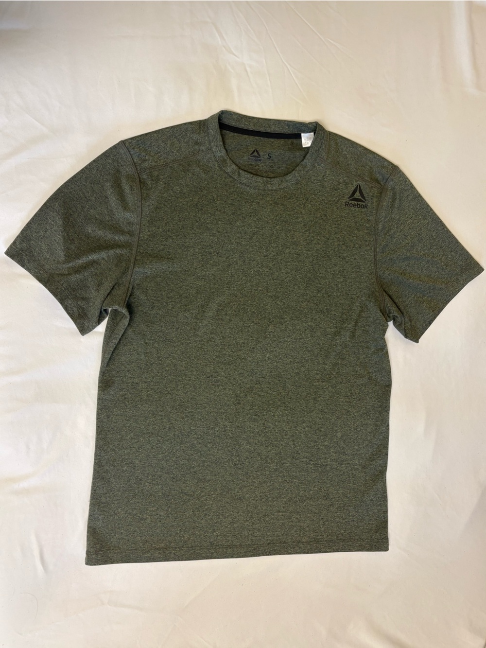 Reebok Performance Athletic T-Shirt Men's Small Green Heather Activewear Tee